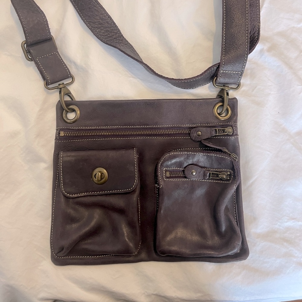 Tribe leather Villager Purple Purse